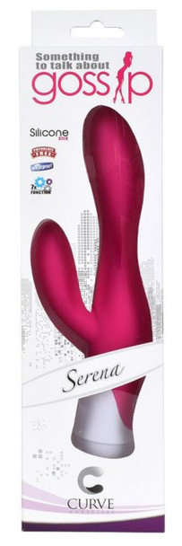 Serena 7 Speed Silicone Rabbit Vibe - Pink (packaged)