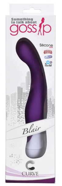 Blair 7 Speed Silicone G-Spot Vibrator - Purple (packaged)