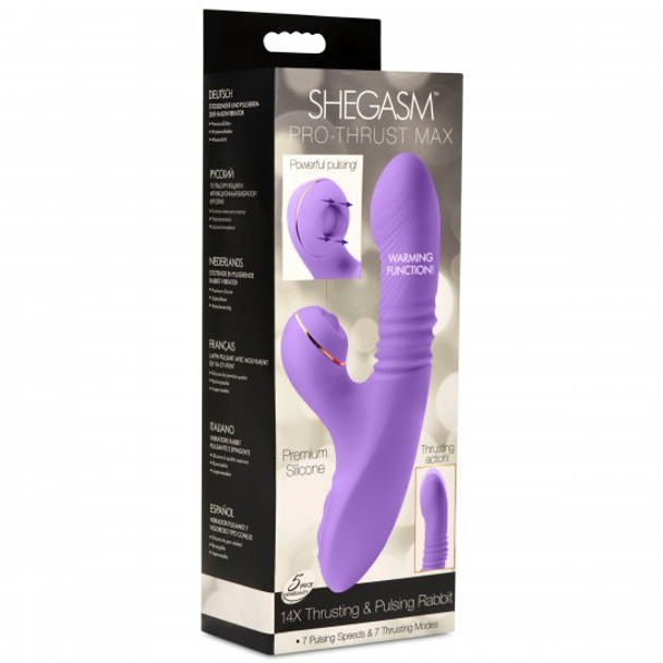 Pro-Thrust Max 14X Thrusting and Pulsing Silicone Rabbit (packaged)