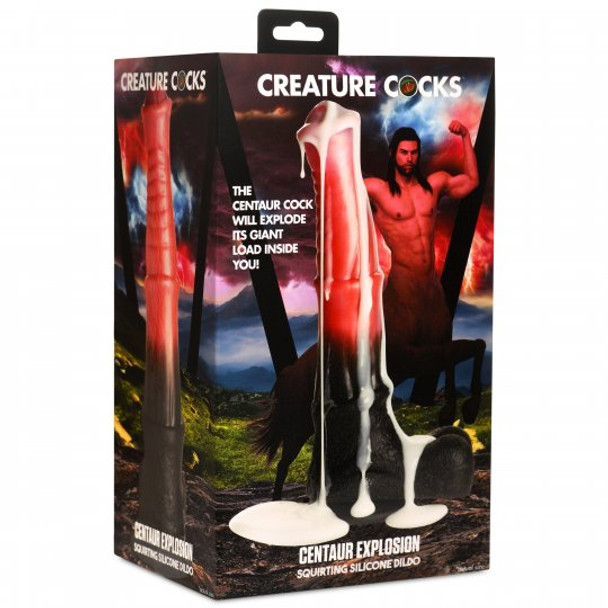 Centaur Explosion Squirting Silicone Dildo (packaged)