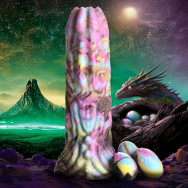 Dragon Spawn Ovipositor Silicone Dildo with Eggs (AH442)