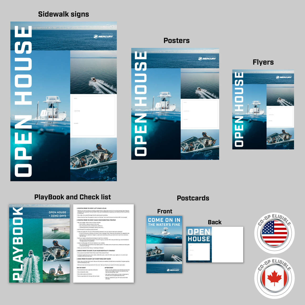 Open House - Saltwater - POP Kit - Mercury Marketing On Demand