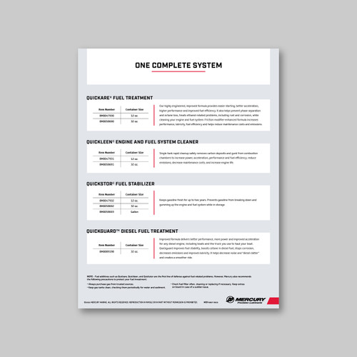 Mercury Fuel Care System Sell Sheet   (25/box)