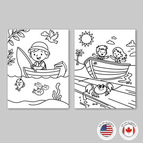 Children coloring pages (50 of each, 100 total)