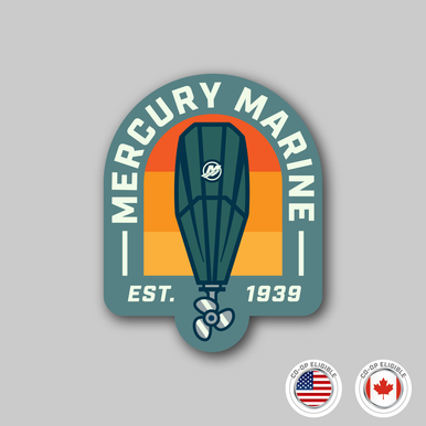 Mercury Program Sticker Mercury Go Boldly Sticker Pack - Red