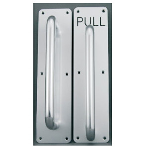 Handle S/P "Pull" On Back Plate Saa 300mm Handle S/P "Pull" On Back Plate Saa 300mm
