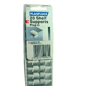 Plasplug Plug In Shelf SuPre Packedort Wht Wss58 (20) Plasplug Plug In Shelf SuPre Packedort Wht Wss58 (20)