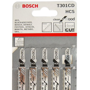 J/Blde Bosch T301Cd: Wood Clean Cut Lg 3/Card