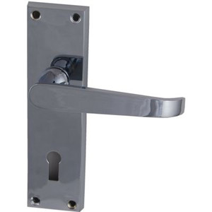 Lock Handle Straight Chrome Pre Packed Lock Handle Straight Chrome Pre Packed