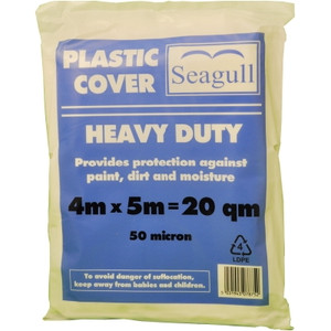 Heavy Duty 4 X 5M (50 Micron) Plastic Dust Sheet Heavy Duty 4 X 5M (50 Micron) Plastic Dust Sheet