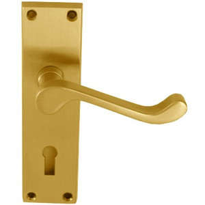 Lock Handle Scroll Brass Pre Packed Lock Handle Scroll Brass Pre Packed
