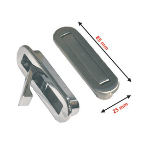 Satin Flush Edge Pull 80X 25 mm Pre Packed Satin Flush Edge Pull 80X 25 mm Pre Packed