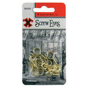 Chall Screw Eyes Ast Brs Pre Packed (12)