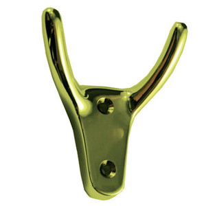 Supreme H/D Twin Robe Hook Brass Pre Packed Supreme H/D Twin Robe Hook Brass Pre Packed