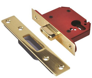 Union Strongbolt Euro Profile Deadlock 64mm Brass