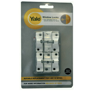Yale Window Lock White X2 & Key (C8K118W)