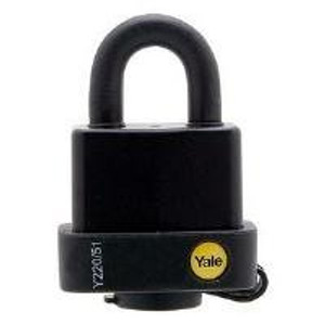 Yale Padlock W/Proof High Sec. Black 71mm