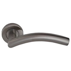 Lever On Rose Curved S/Steel Satin 19mm