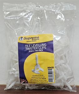 Supreme Tile Levelling Twister Clips 3mm x 100