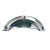 Drawer Pull Hooded Chrome 80mm