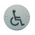 Sign Round Disabled Saa 75mm