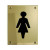 Sign Rect. Female Brass 150X 100mm