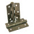 75 X 50mm Satin Plated Ball/B Hinges Pre Packed