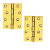 Hinge Brass Heavy Dssw 100X75X4mm  Pre-Packed