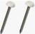 Poly Head Pins Ss White 40mm X 25 Pre Packed