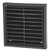 Fixed Vent 140X140Mm Black (100Mm Duct)