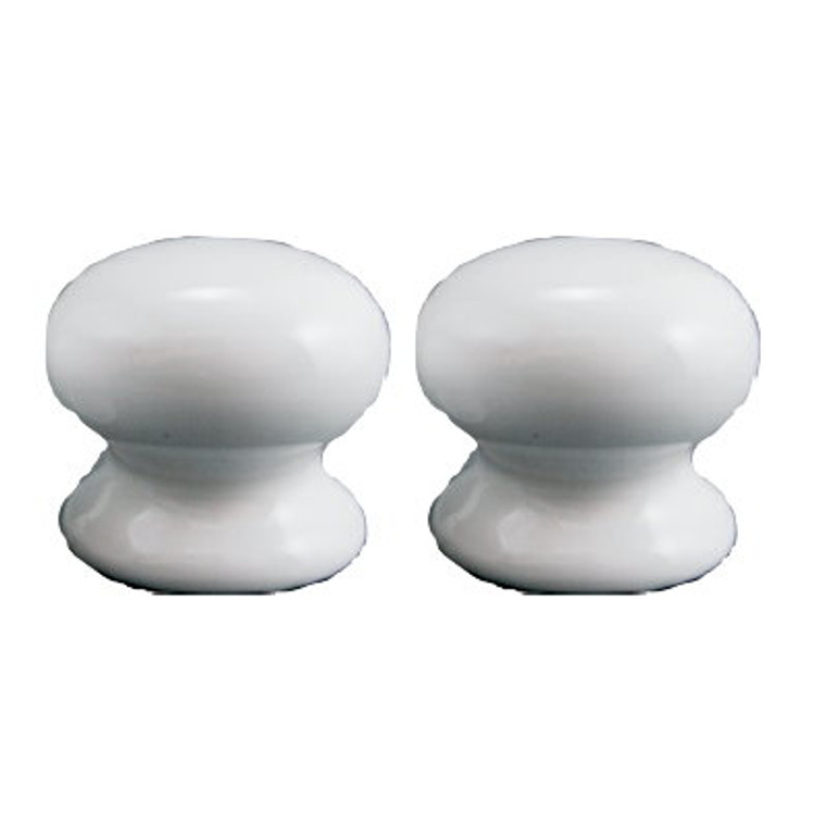 Ceramic Cupboard Knob Wht 35mm