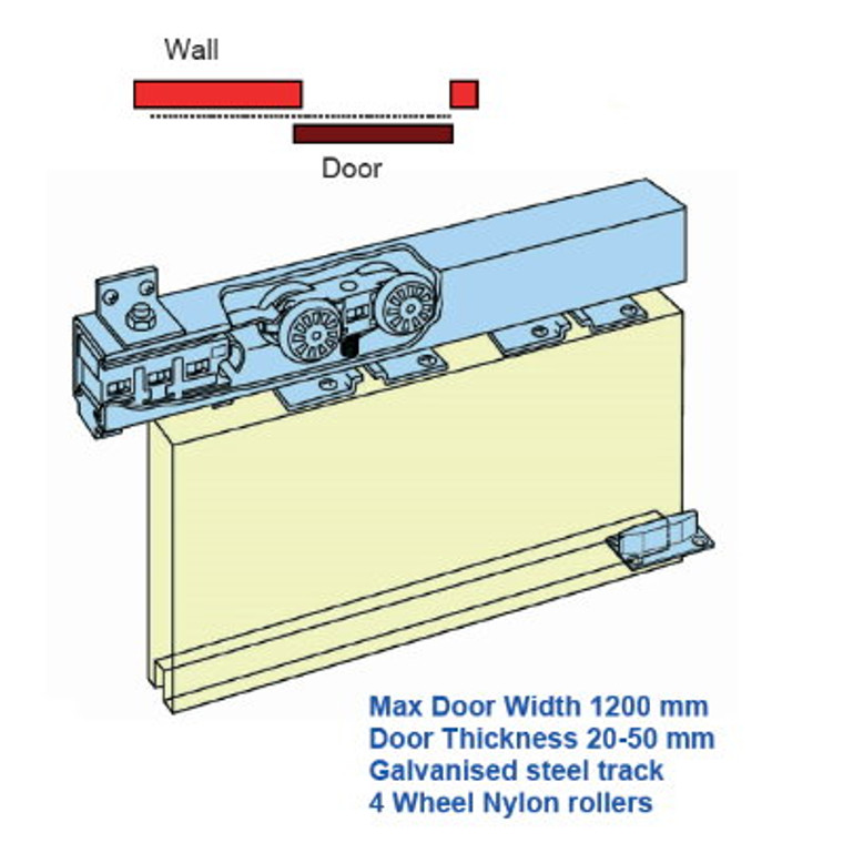 Husky H50/20 1050mm H/Duty 50Kg Sgl S/Door Track