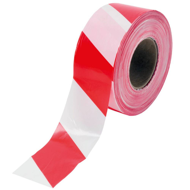 Barrier Tape Red+White 75mm X 500M