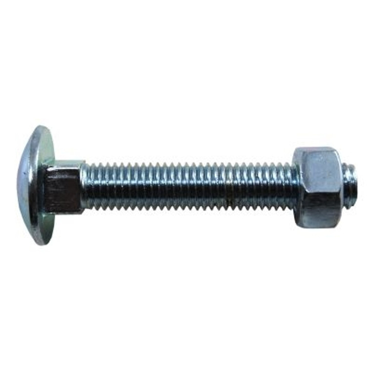 Carriage Bolt/Nut M6X75mmbzp *X10'S