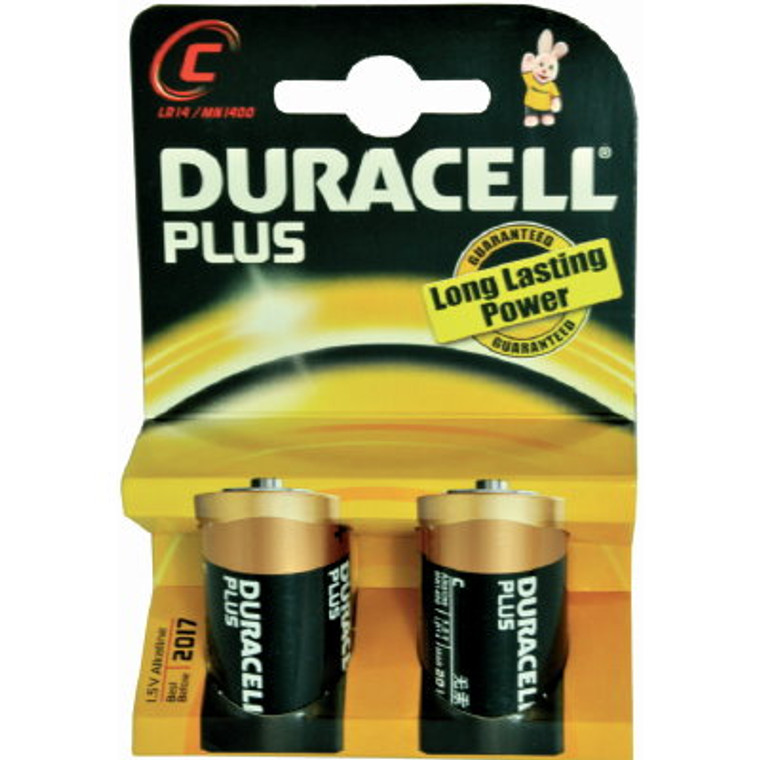 Duracell Plus Batt C 1.5V (X2)