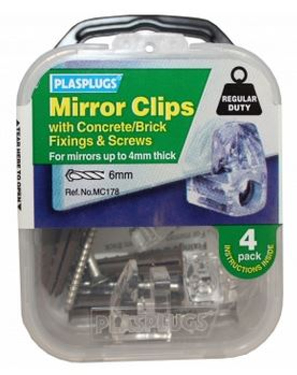 P/Plug Mc178 Mirror Clips Fixing Pack 4'S (X10)