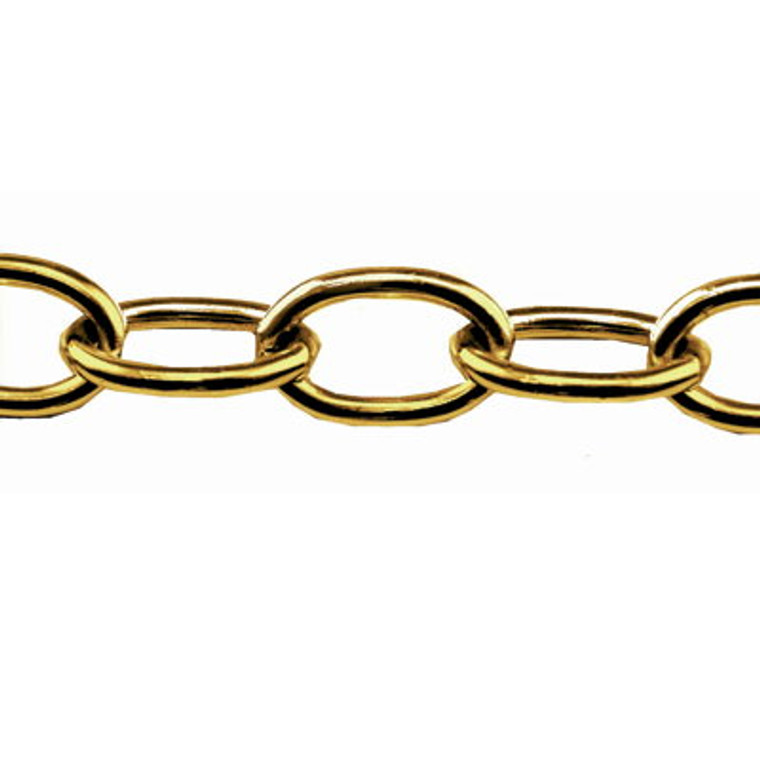 Chain Oval Brass 1/2X15G 10M