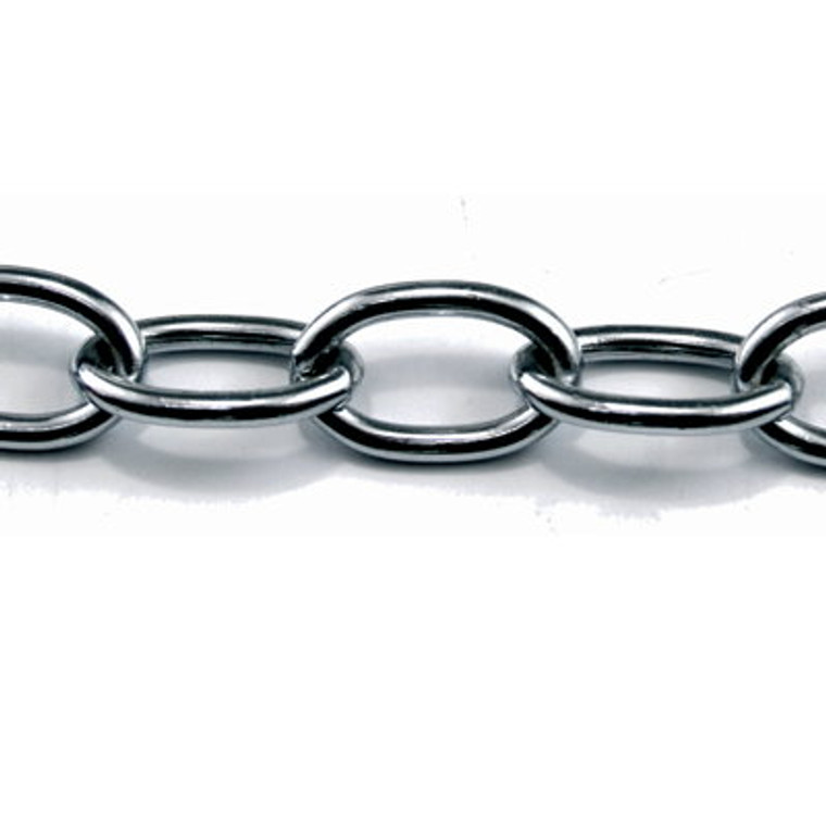 Chain Oval Chrome 1/2X15G 10M