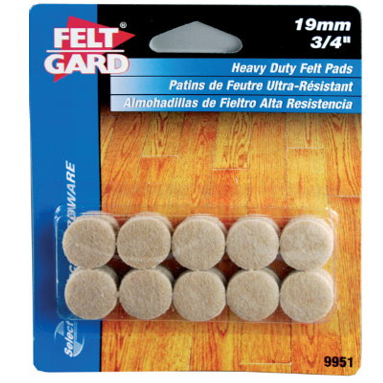 Felt Round Pads 40mm X 8 9953