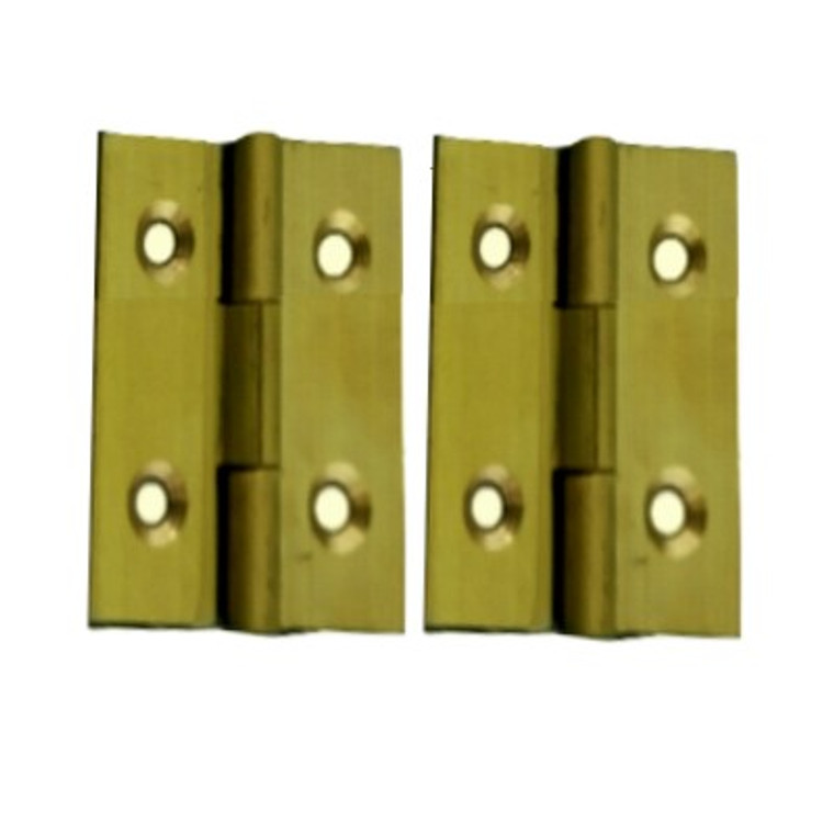 Hinge Drawn Brass 38X22mm Pre Packed