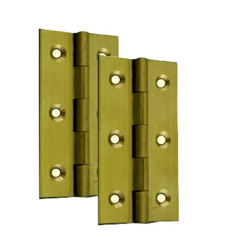 Hinge Drawn Brass 63X36mm Pre Packed