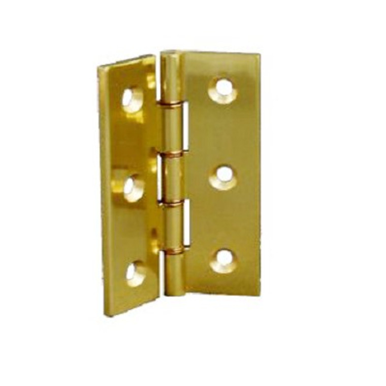 Hinge Dpbw Pol Brass Heavy 75X 50X3mm Pre Packed