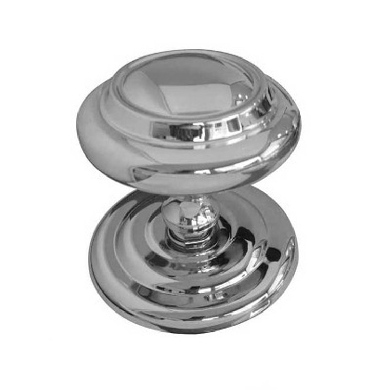 Centre Door Knob Round 75 mm Sn/Cp Mix Pre Packed