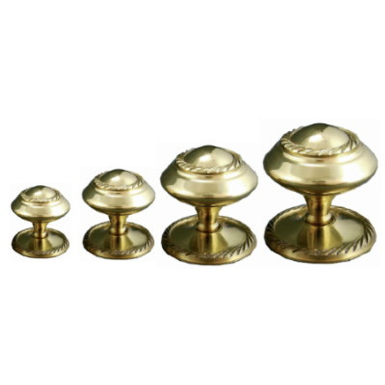 Cupboard Knob Geo Brass 25mm Pre Packed