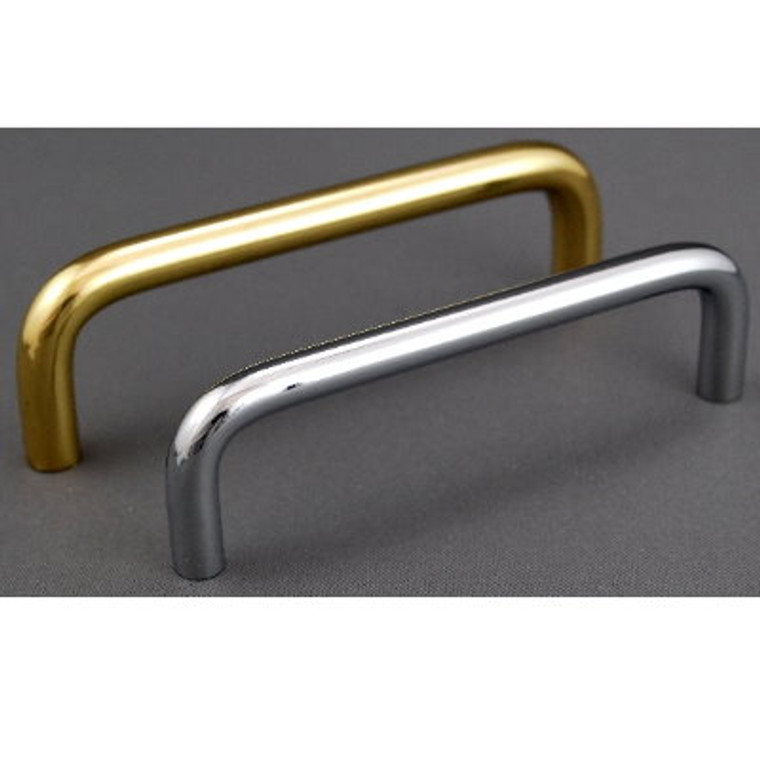 D Handle Brass Bolt Thru 100mm Pre Packed