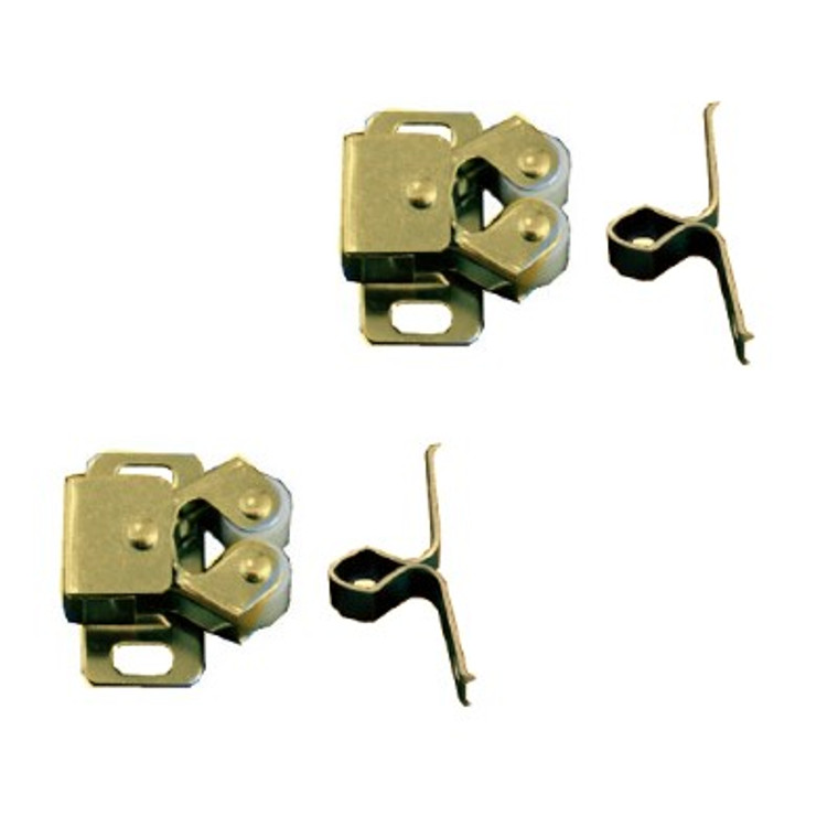 Roller Catch Double Brass X2 Pre Packed