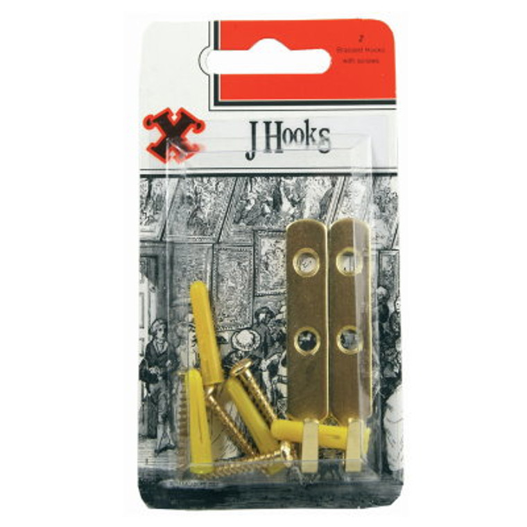 Chall J Hook Brass Pre Packed (12)