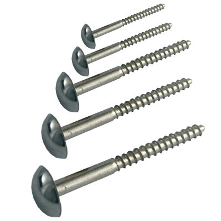 Mirror Screws Chrome 50mm + Washer X4 Pre Packed
