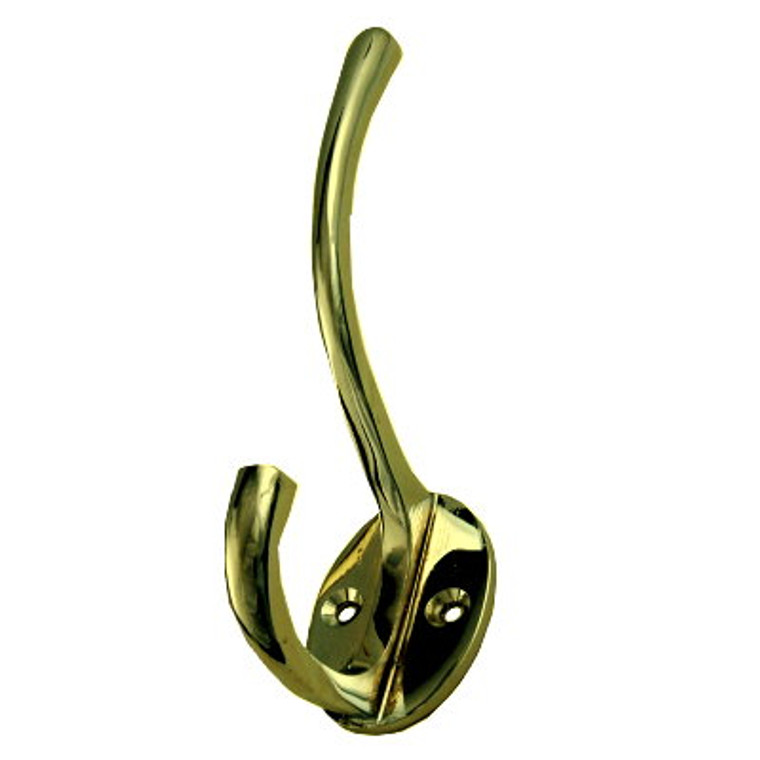 Hat & Coat Hook H/Duty Pol Brass PP