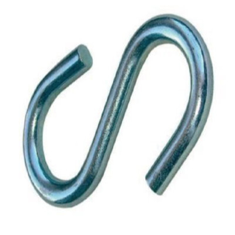 S Hook Zinc 25mm X4 Pre Packed